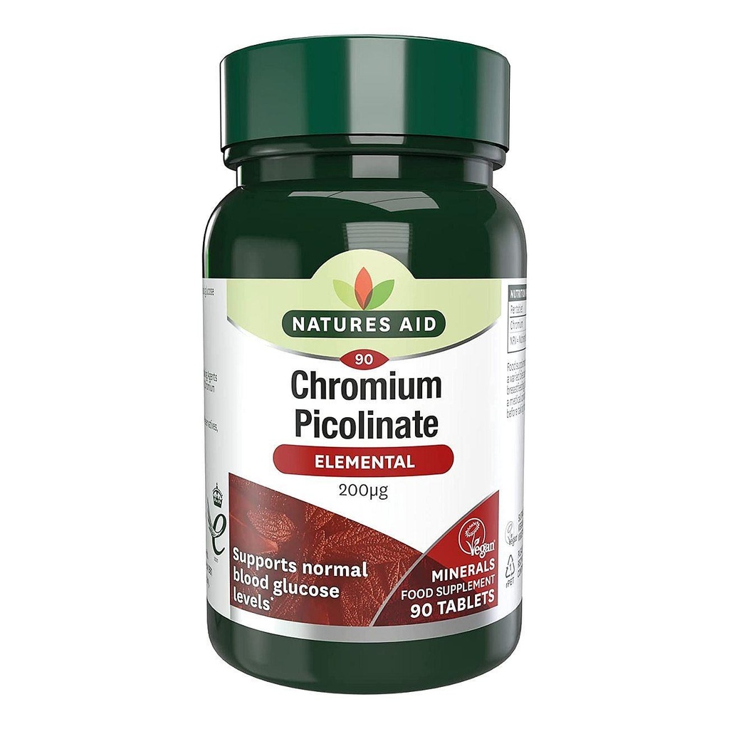 [JPR-0313] NATURE'S AID CHROMIUM PICOLINATURE'S AIDTE 200MCG (VEGAN) 90'S