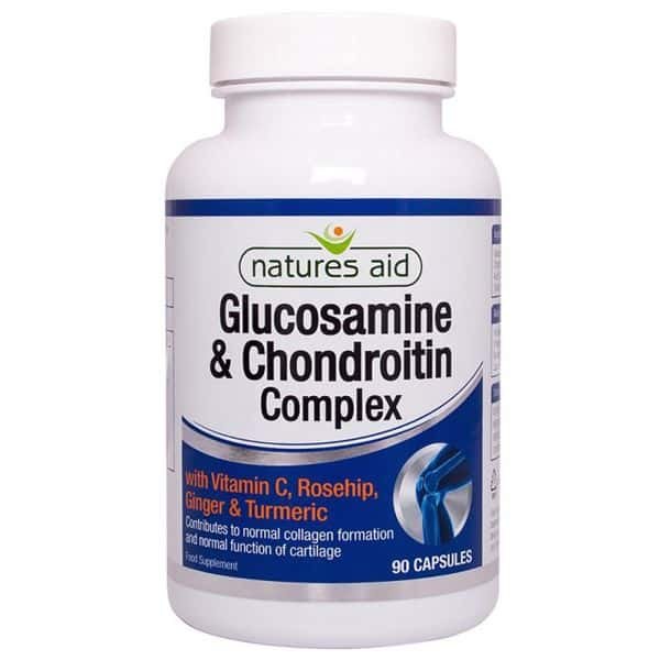 [JPR-0329] NATURE'S AID GLUCOSAMINE & CHONDROITIN COMPLEX W/GINGER&TURMERIC -90'S