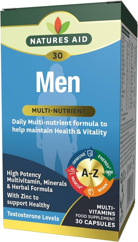 [JPR-0344] NATURE'S AID MEN'S MULTIVITAMINS &MINERALS COMPLEX W/SUPERFOODS (VEGETERIAN) -30'S