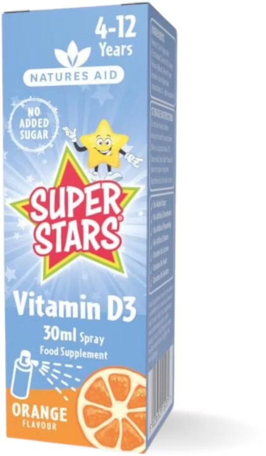 [JPR-0358] NATURE'S AID SUPER STAR VITAMIN D3 SPRAY 30ML(ORANGE)