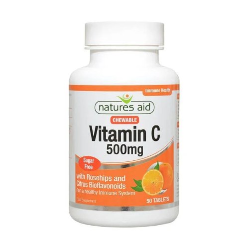 [JPR-0363] NATURE'S AID VITAMIN C 500MG SUGARFREE CHEWABLE 50'S