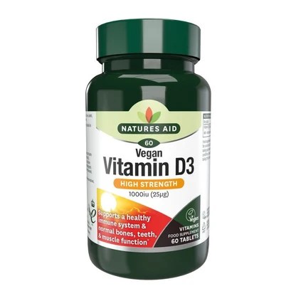 [JPR-0366] NATURE'S AID VITAMIN D3 1000IU (25UG) VEGETARIAN -90'S
