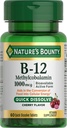NATURE'S BOUNTY B12 1000MCG QUICK DISSOLVING TABS 60'S