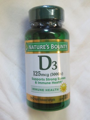 [JPR-0377] NATURE'S BOUNTY D3 125MCG (5000IU) R.RELEASE 150'S