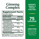 NATURE'S BOUNTY GINSENG COMPLEX CAPS 75'S