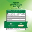 NATURE'S TRUTH ALPHA LIPOIC ACID 600MG+BIOTIN OPTIMIZER -60'S