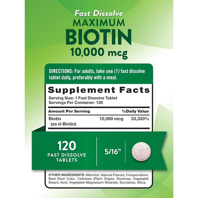 [JPR-0425] NATURE'S TRUTH BIOTIN 10,000MCG TABS 120'S