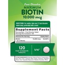 NATURE'S TRUTH BIOTIN 10,000MCG TABS 120'S