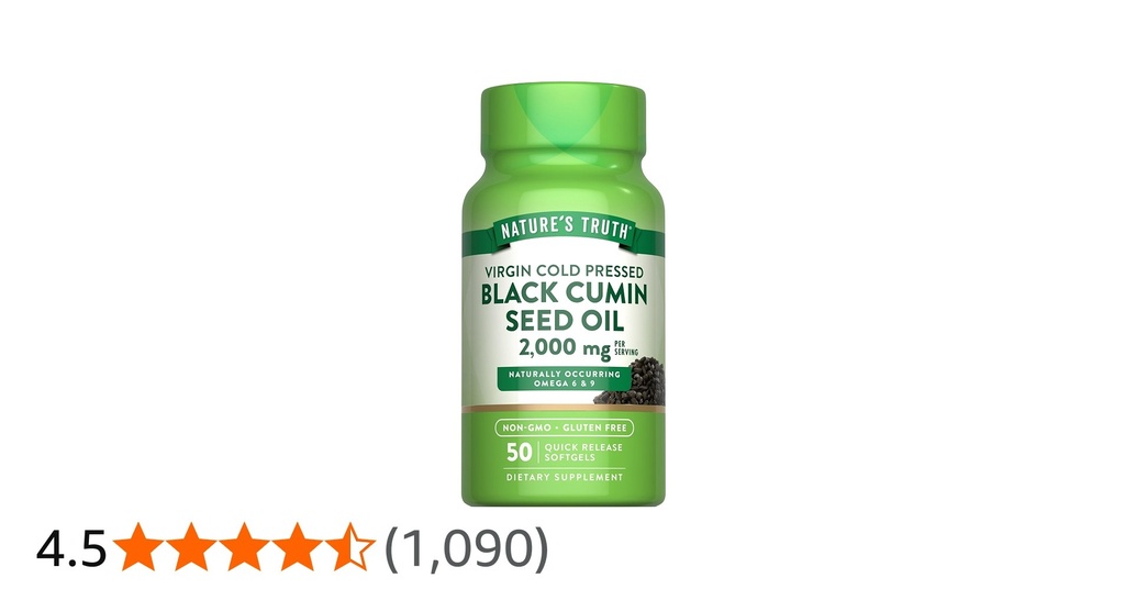 [JPR-0427] NATURE'S TRUTH BLACK CUMIN SEED OIL 2000MG -50'S SOFTGELS