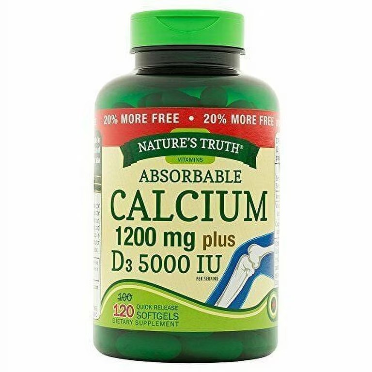 [JPR-0428] NATURE'S TRUTH CALCIUM 1200MG/ VIT. D35000IU SOFTGELS 120'S