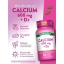 NATURE'S TRUTH CALCIUM 600MG+D3 COATED CAPS 60'S