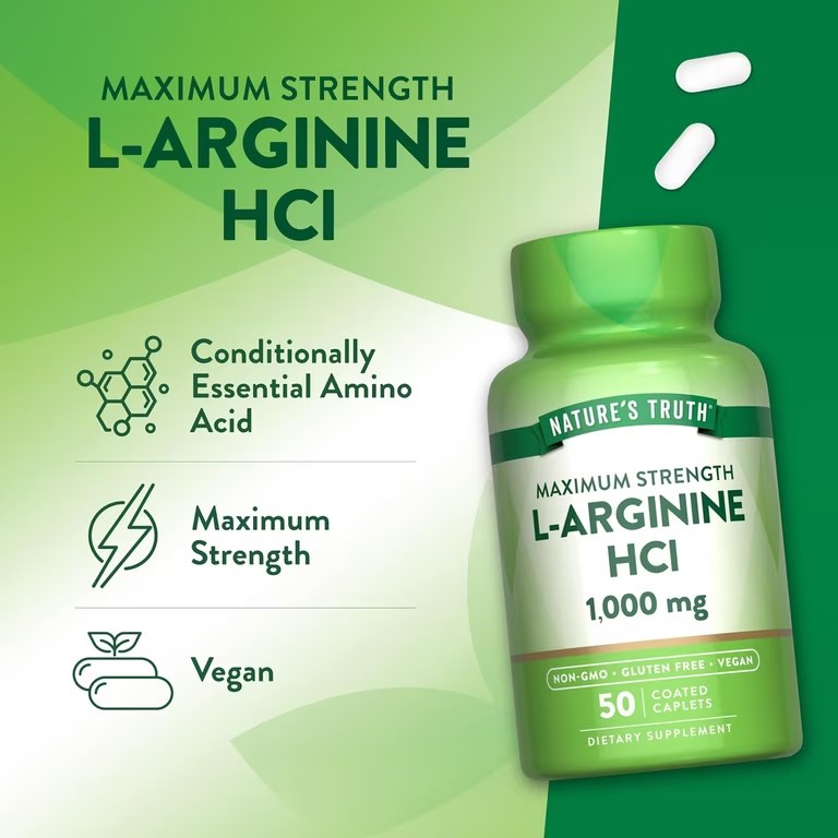 [JPR-0443] NATURE'S TRUTH L ARGININE 1000MG CAPS 50'S