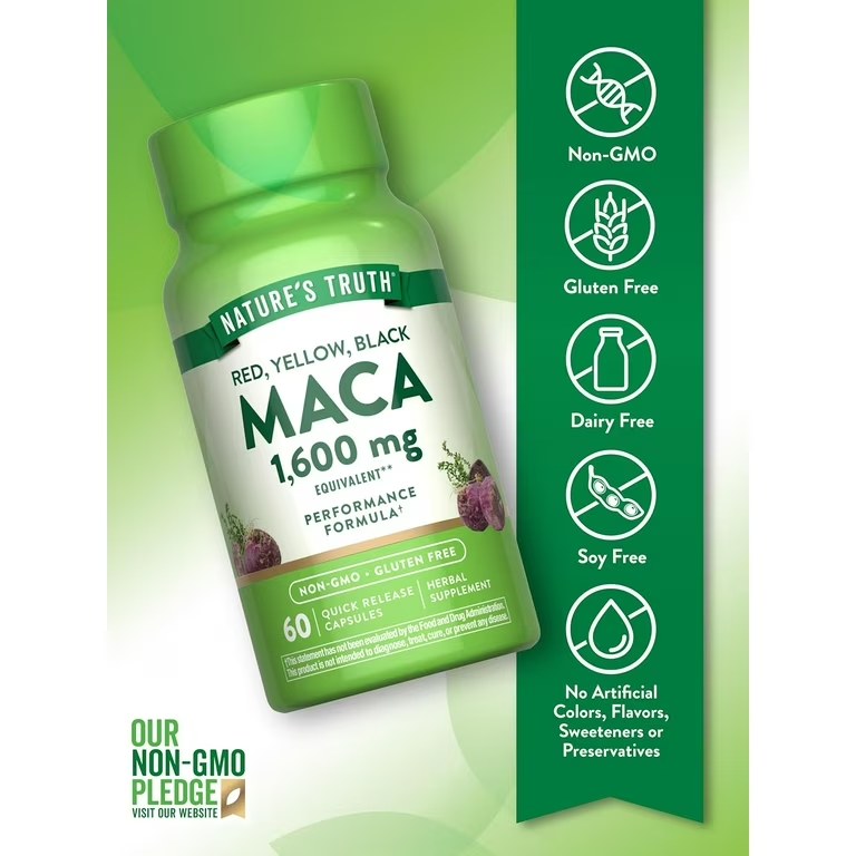 [JPR-0447] NATURE'S TRUTH MACA 1600MG 60'S CAPS