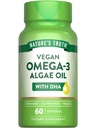 NATURE'S TRUTH OMEGA-3 ALGAE OIL SOFTGELS 60'S
