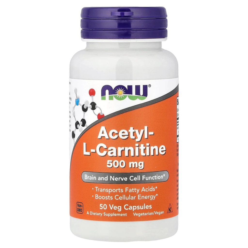 [JPR-0473] NOW ACETYL L CARNITINE 500MG CAPS 50S