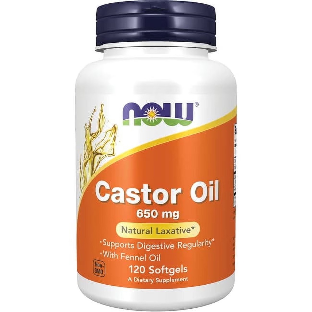 [JPR-0491] NOW CASTOR OIL SOFTGELS 120'S