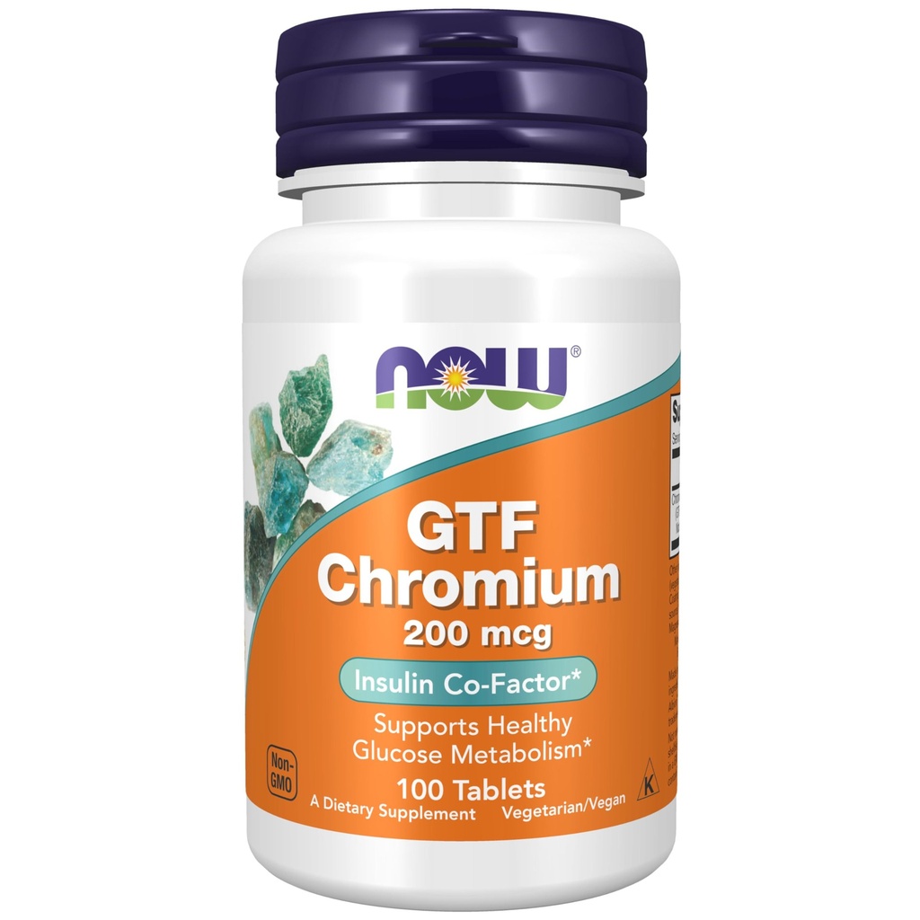 [JPR-0523] NOW GTF CHROMIUM 200MCG TABS 100S