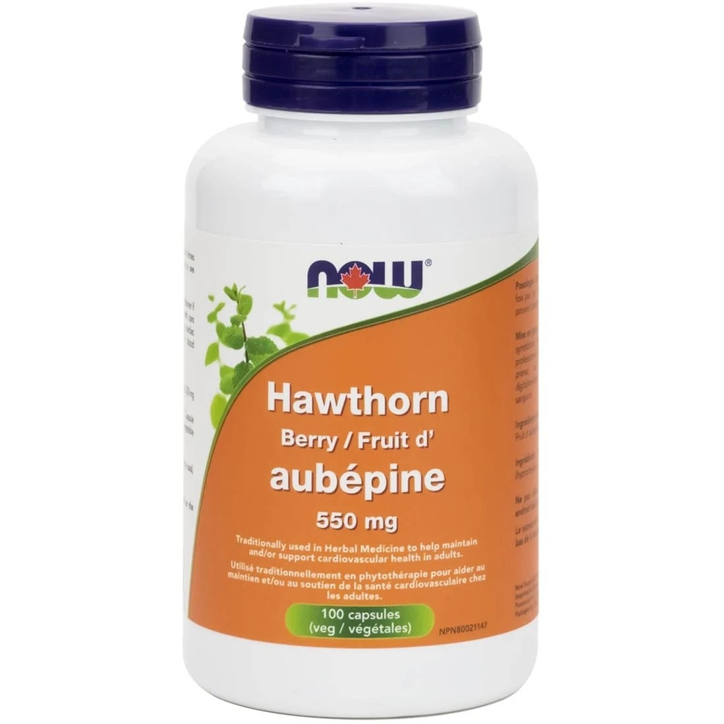 [JPR-0524] NOW HAWTHORN BERRY 550MG CAP 100S