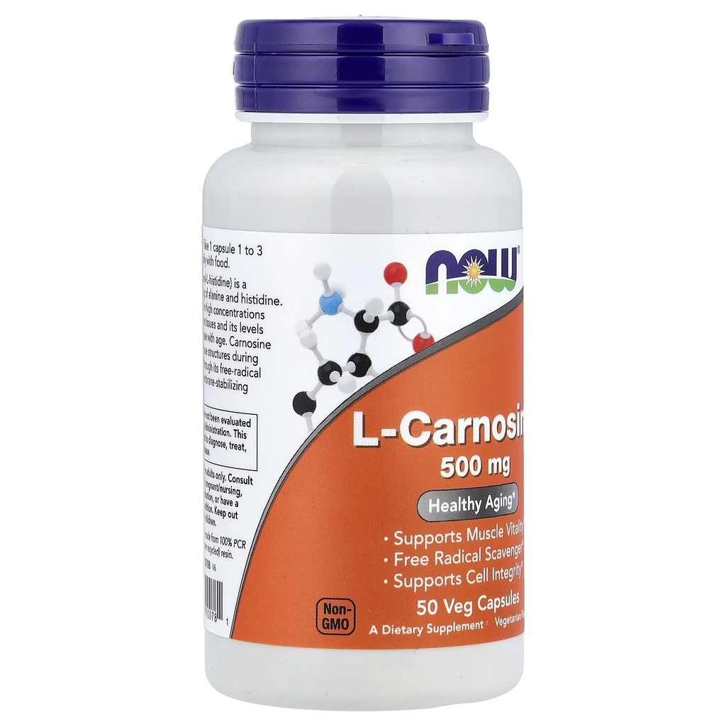 [JPR-0531] NOW L CARNOSINE 500MG CAPS 50'S