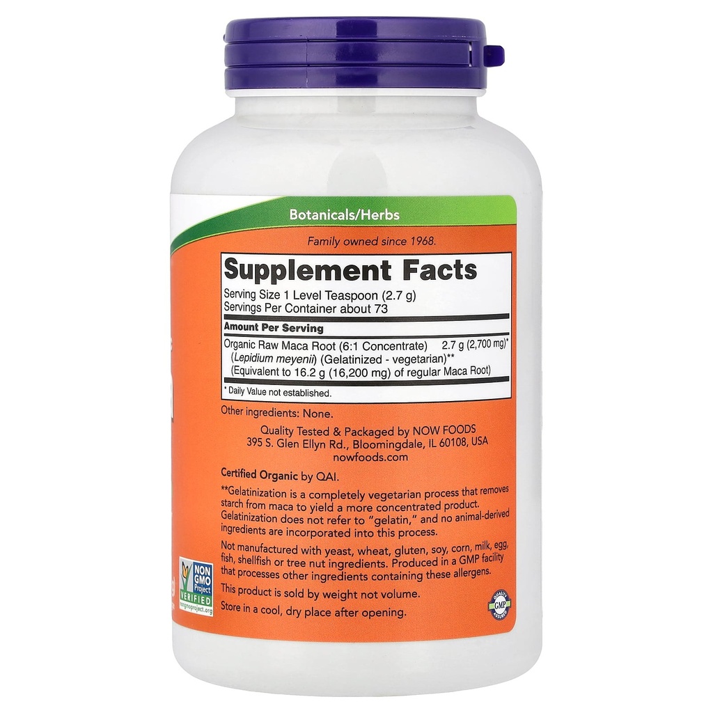 [JPR-0540] NOW MACA CONCETRATE 6:1 POWDER ORGANIC