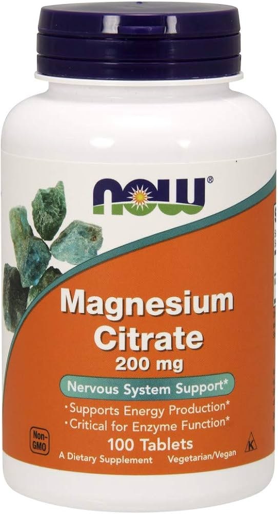 [JPR-0542] NOW MAGNESIUM CITRATE 200MG TABS 100S