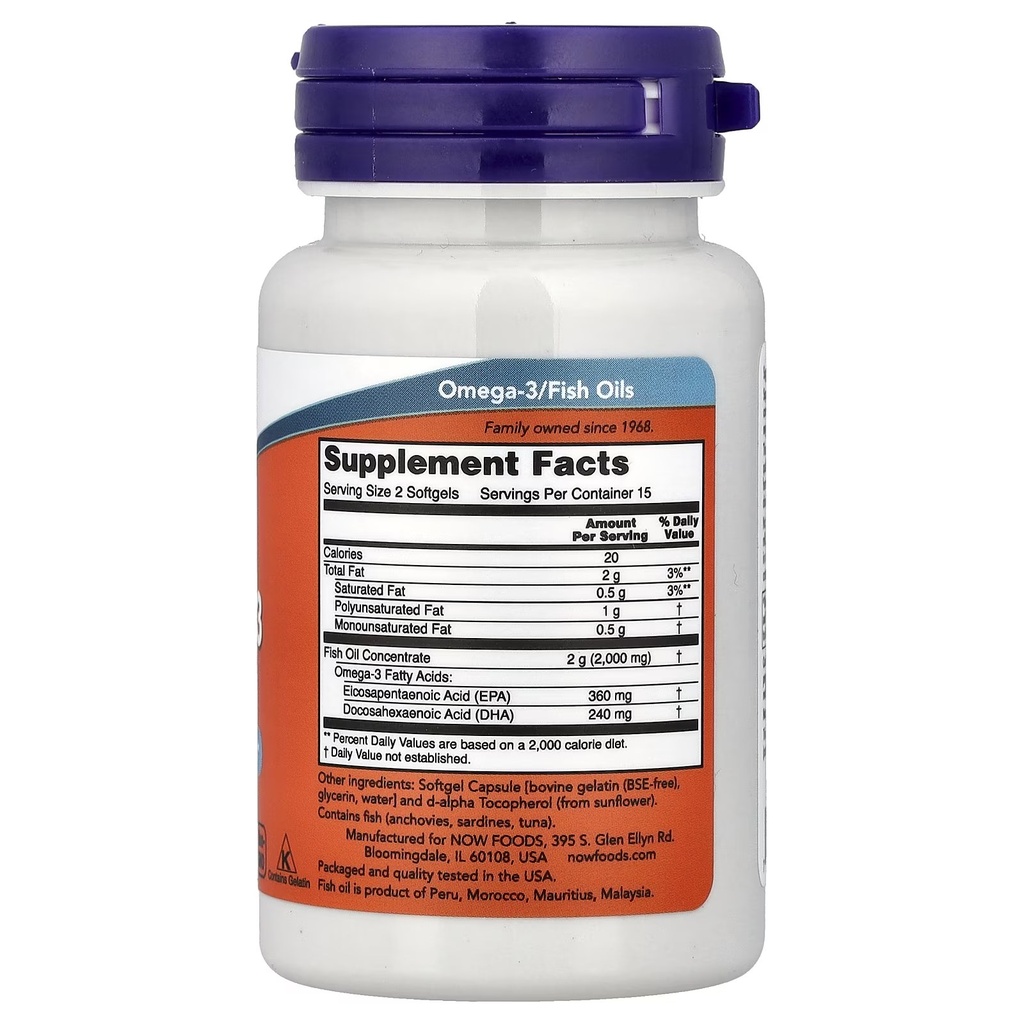 [JPR-0559] NOW OMEGA 3 1000MG SGELS 30'S