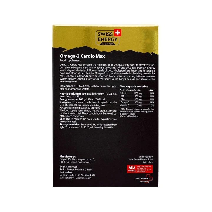 [JPR-0702] SWISS ENERGY-OMEGA 3 CARDIO MAX 30'S