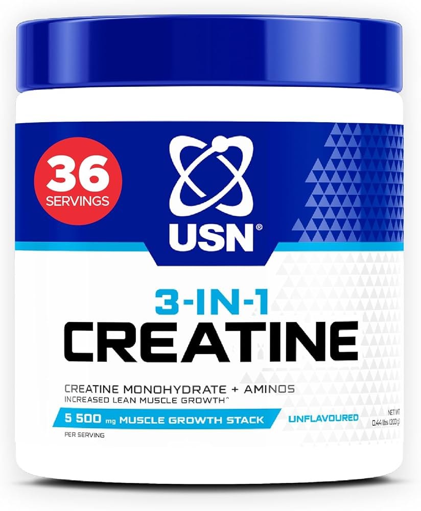 [JPR-0712] USN 3 IN 1 CREATINE MONOHYDRATE & AMINOS 200G UNFLAVOURED