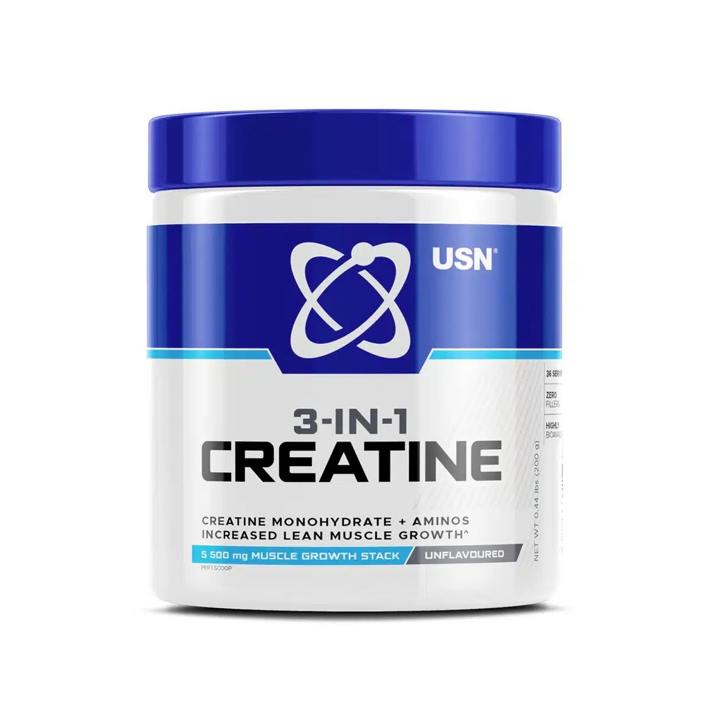 [JPR-0713] USN 3-IN-1 CREATINE MONOHYDRATE & AMINOS 200G (ASSORTED)