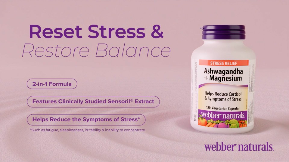[JPR-0930] WEBBER NATURALS ASHWAGANDHA + MAGNESIUM VEG CAPS120'S