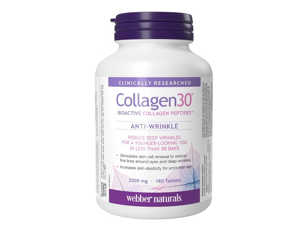 [JPR-0938] WEBBER NATURALS COLLAGEN 30 ANTI-WRINKLE 2500MG TABS 180'S