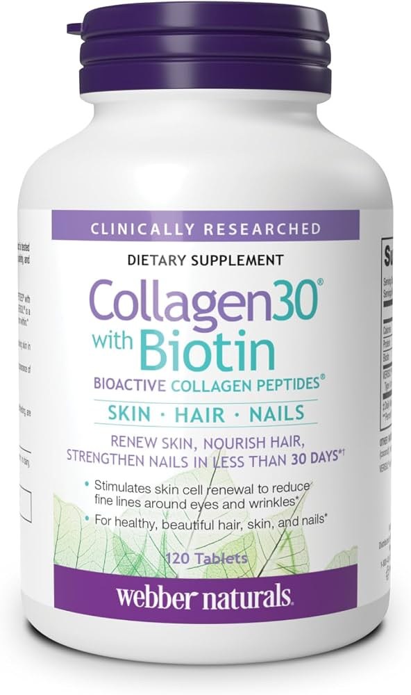 [JPR-0939] WEBBER NATURALS COLLAGEN 30 WITH BIOTIN TABS 120'S