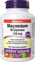 WEBBER NATURALS MAG. BISGLYCINATE 200MG VEG CAPS 120'S