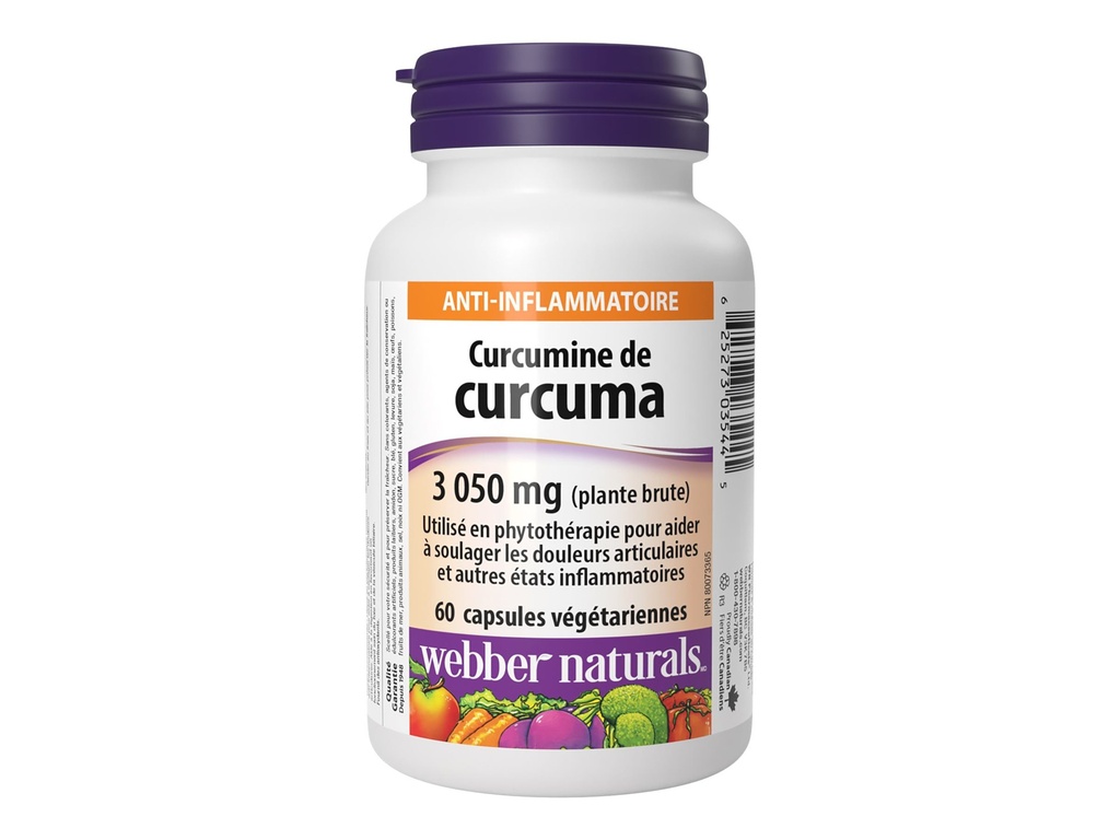 [JPR-0959] WEBBER NATURALS TURMERIC CURCUMIN 3050MG VEG CAPS 60'S