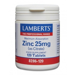LAMBERTS ZINC CITRATE 25MG TABS 120'S