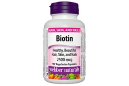 WEBBER NATURALS BIOTIN 2500MCG VEG CAPS 90'S