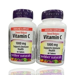 WEBBER NATURALS VITAMIN C 1000MG TIME RELEASE TABS 60'S
