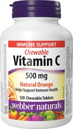 WEBBER NATURALS VITAMIN C 500MG ORANGE CHEW TABS 120'S
